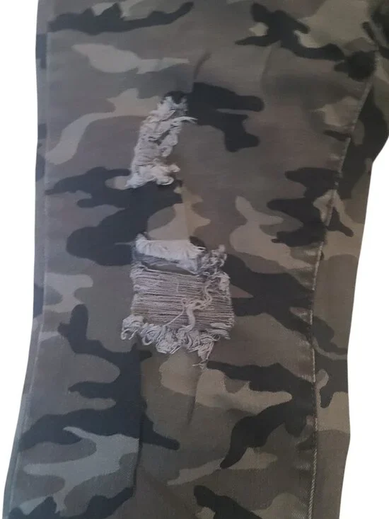 Lane Bryant Camo Skinny Jeans Mid Rise Super Stretch Distressed Women Size 12 - Picture 6 of 12